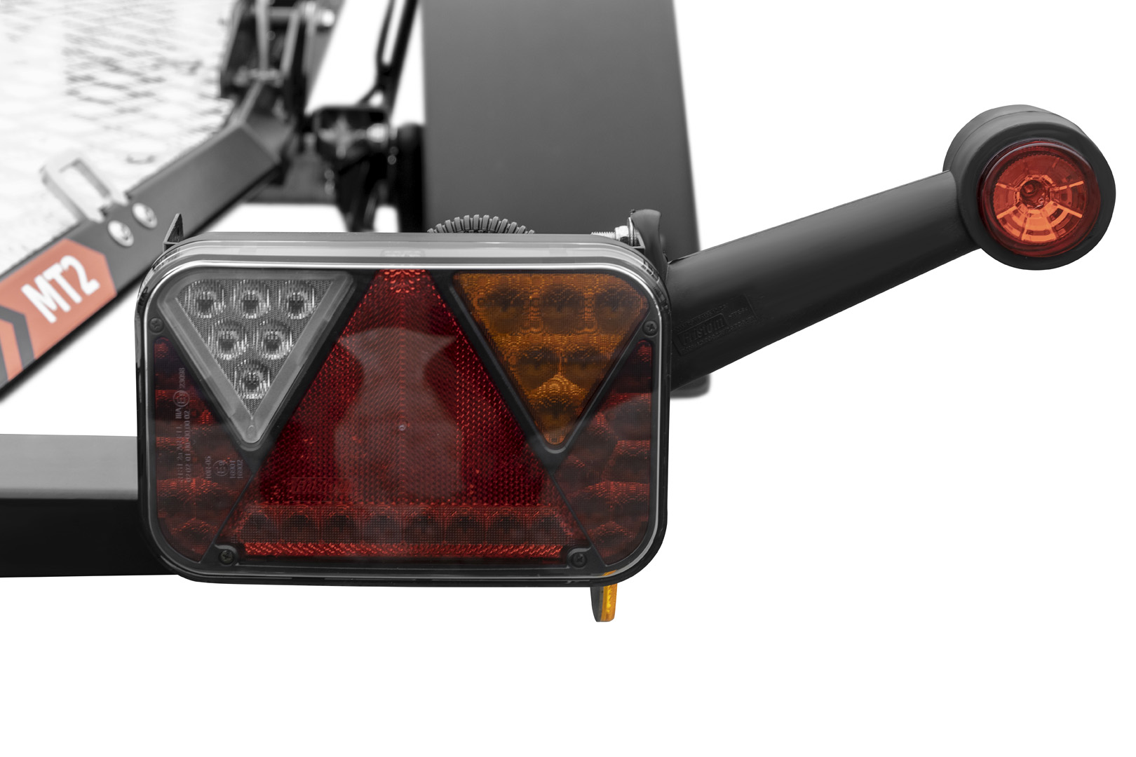 nowoczesna przyczepa na dwa motocykle MT2 Światła LED