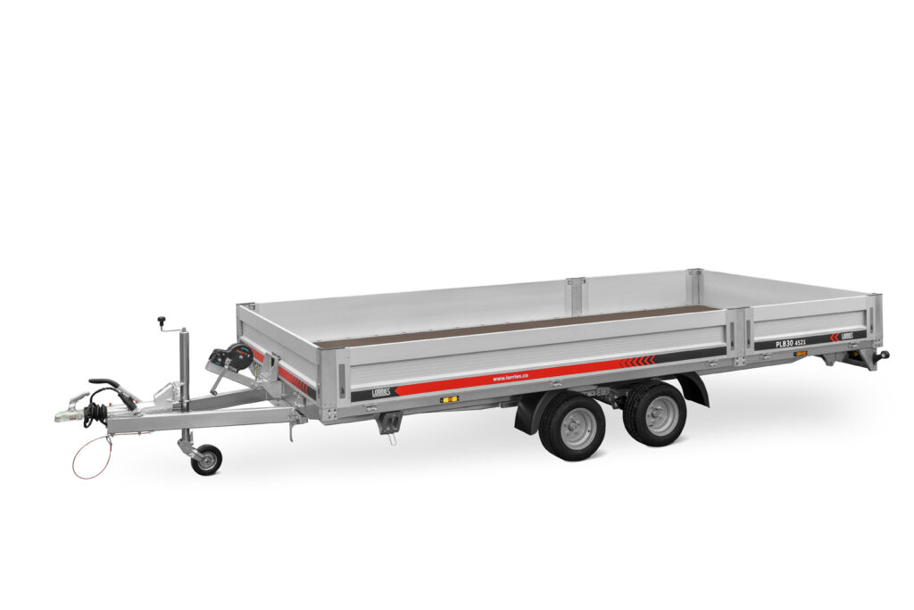Abschleppwagenanhänger mit Aluminiumseitenwänden, zulässiges Gesamtgewicht 3000 kg, 4,5 Meter