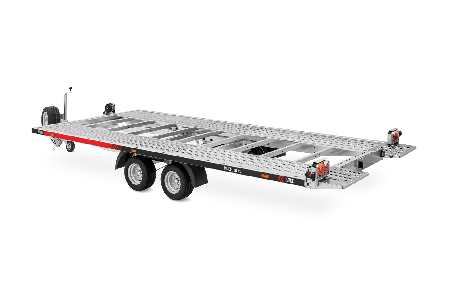 przyczepa laweta LORRIES car transporter trailer Anhänger ze zintegrowanymi najazdami 3000 kg 5m