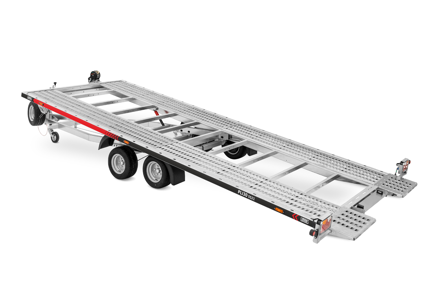 przyczepa laweta LORRIES car transporter trailer Anhänger ze zintegrowanymi najazdami 3000 kg 5,5 m