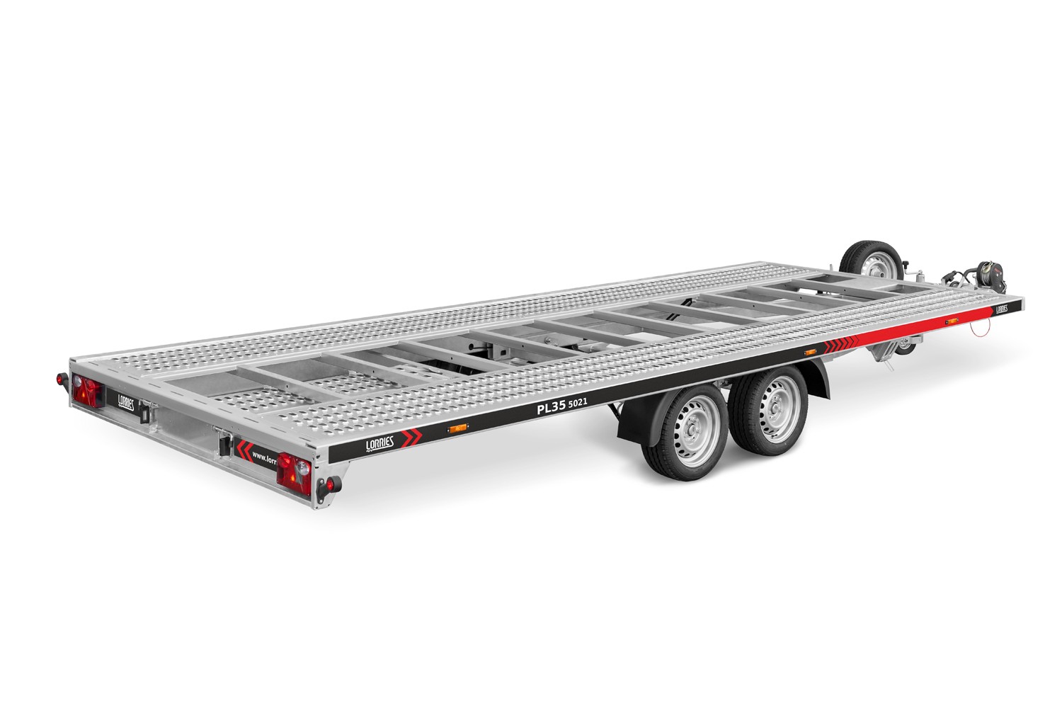 przyczepa laweta uchylna LORRIES car transporter trailer Anhänger ze zintegrowanymi najazdami 3500 kg 5 m